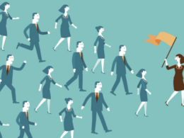 A leader showing the way to her team, successful 2026