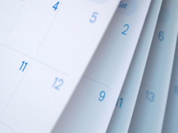 Pages on a calendar. February.